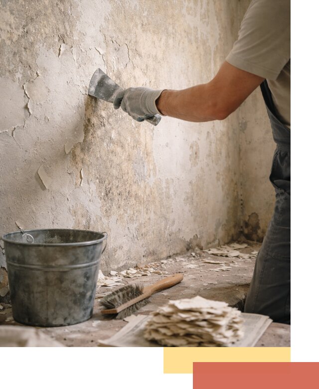 Удаление старой краски со стен в Бердске качественно и быстро