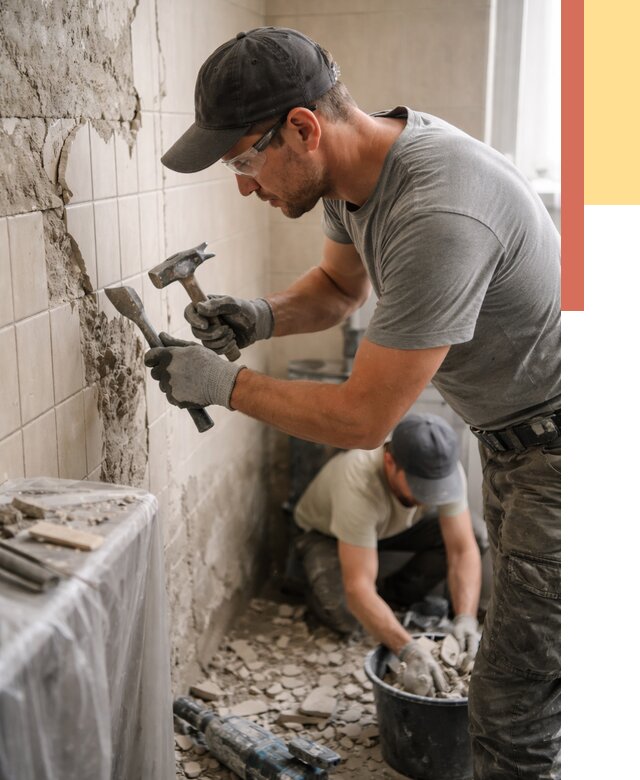 Демонтаж плитки со стен в Бердске от 885 руб. — быстро и недорого | ОТДЕЛОЧНИК-Брд