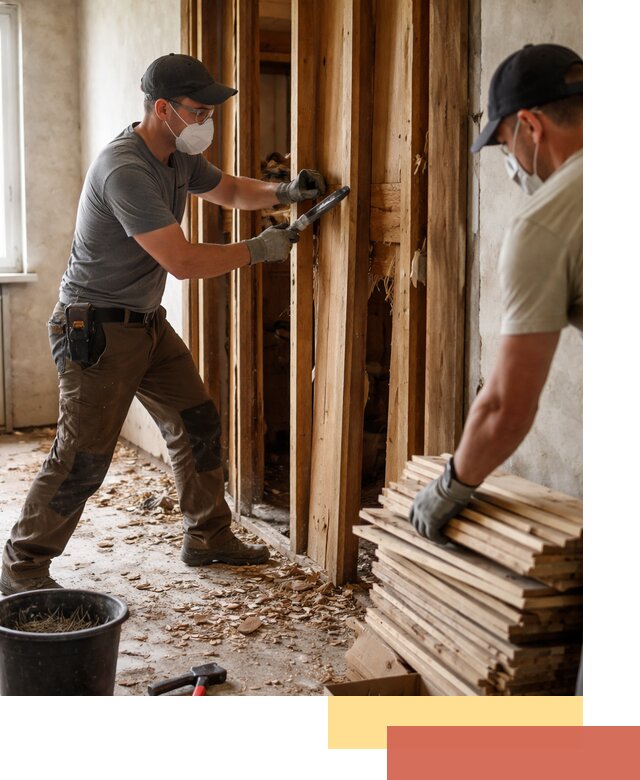 Демонтаж деревянных перегородок в Бердске быстро и аккуратно