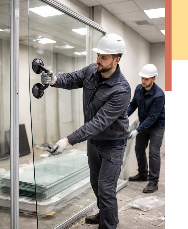 Демонтаж стеклянных перегородок в Бердске от 3332 руб. — быстро и недорого | ОТДЕЛОЧНИК-Брд