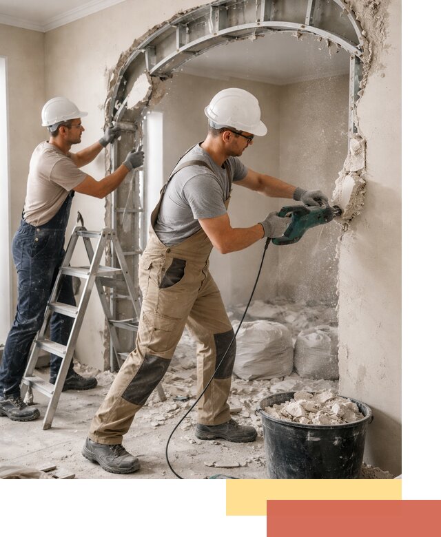 Демонтаж гипсокартонной арки в Бердске быстро и аккуратно