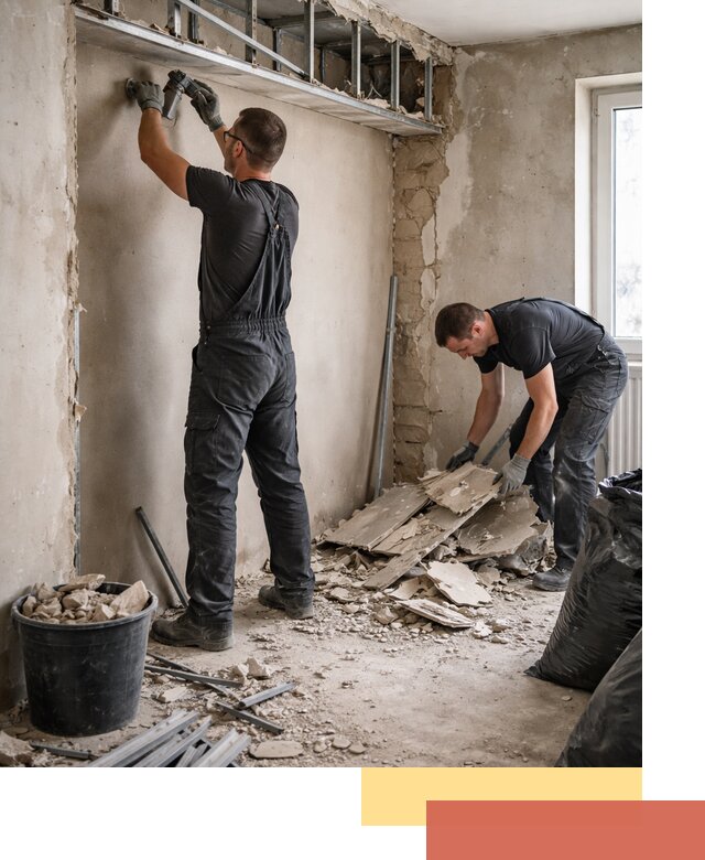 Демонтаж короба из гипсокартона в Бердске быстро и аккуратно