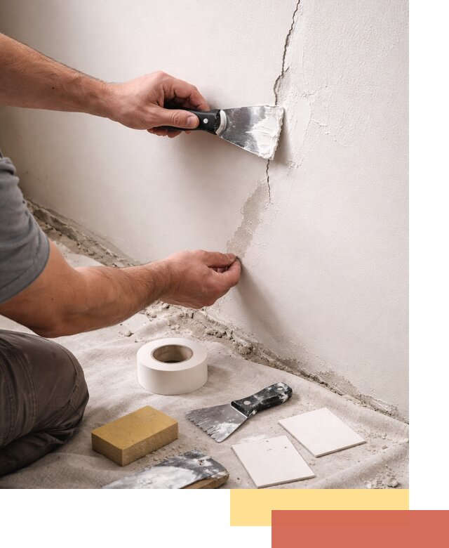 Заделка трещин и сколов в стенах и потолках в Бердске