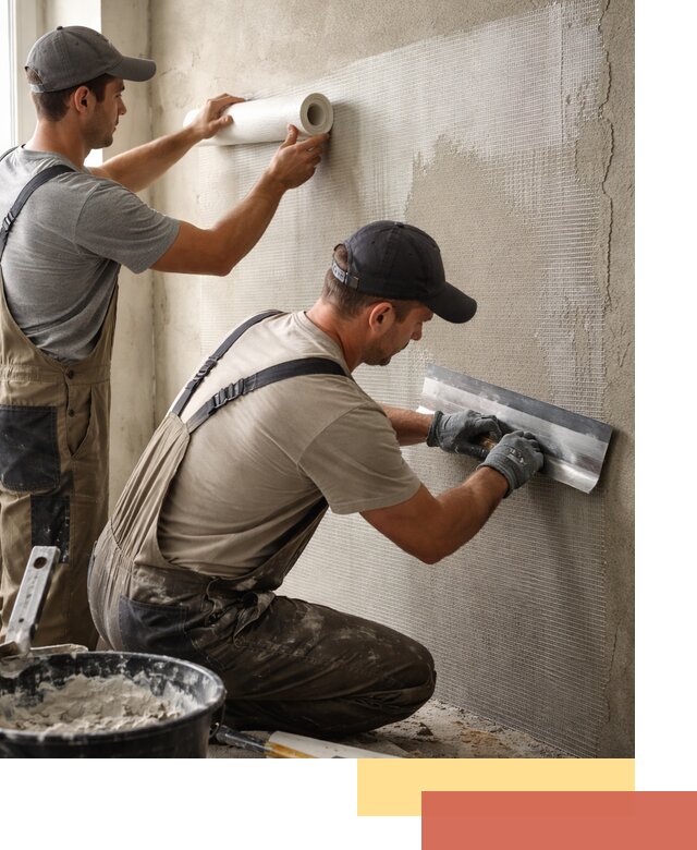 Армирование стен стеклосеткой в Бердске для прочной отделки