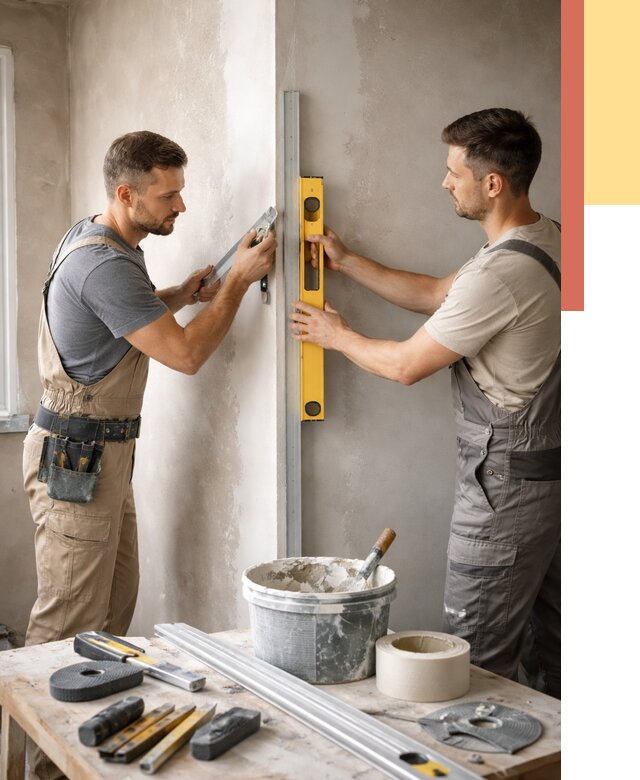 Выведение углов стен в Бердске от 1926 руб. быстро и недорого | ОТДЕЛОЧНИК-Брд