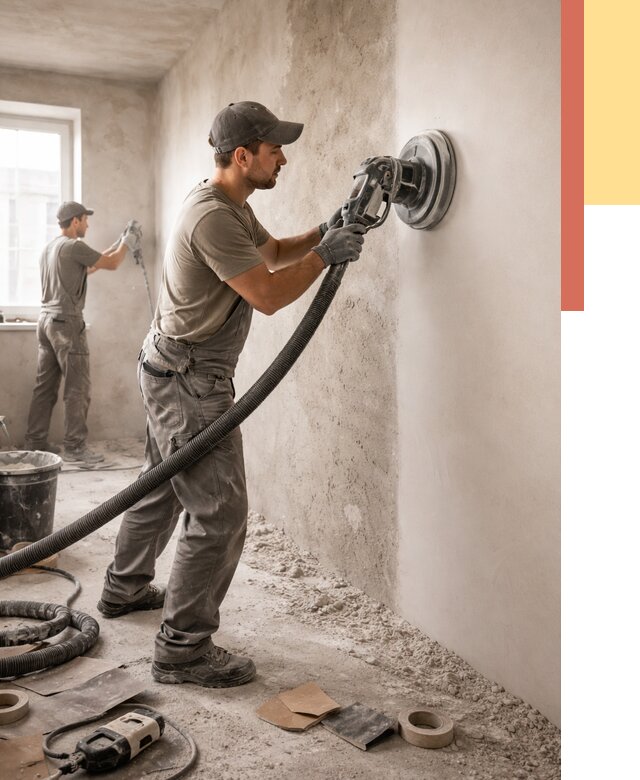 Шлифовка стен в Бердске от 1249 руб/м2 — быстро и недорого | ОТДЕЛОЧНИК-Брд