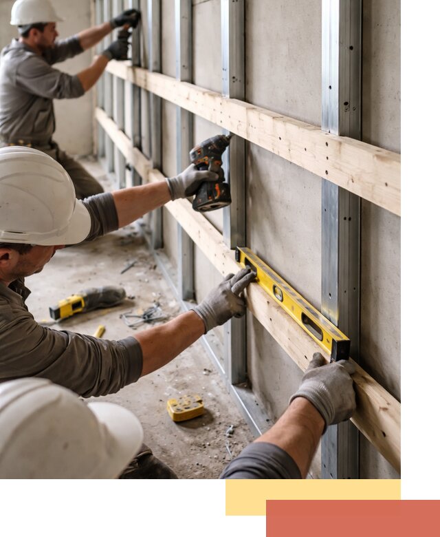 Устройство обрешетки под панели в Бердске