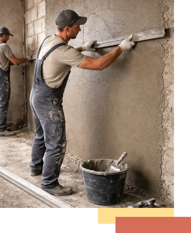 Штукатурка стен цементно-песчаная в Бердске профессионально