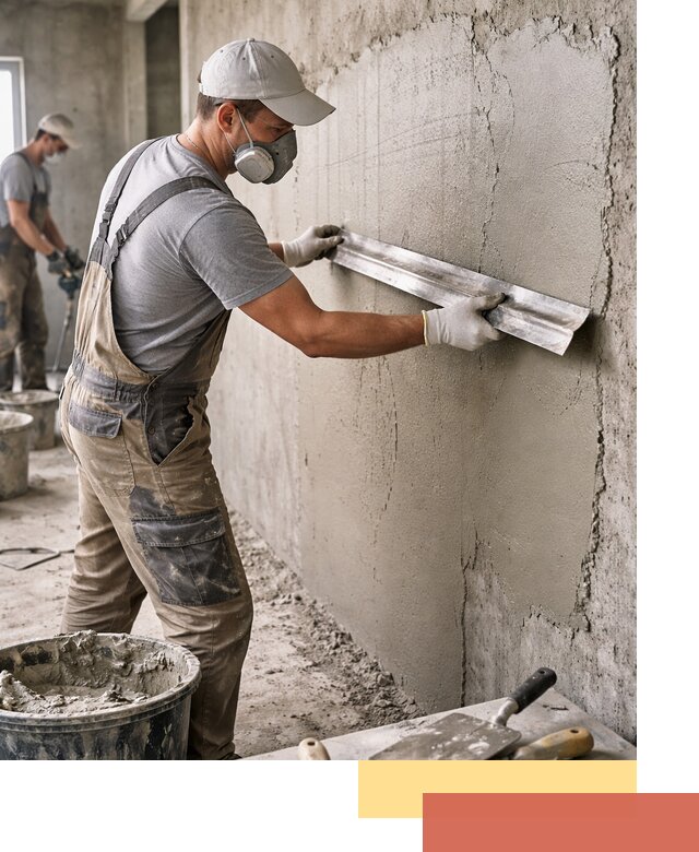 Штукатурка бетонных стен в Бердске качественно и долговечно