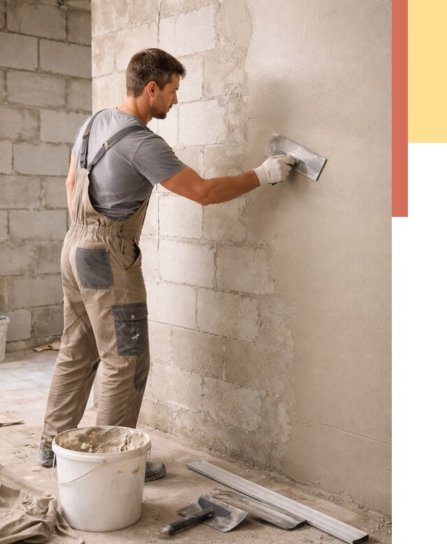 Штукатурка стен из газобетона в Бердске от 2187 руб./м2 — быстро и недорого | ОТДЕЛОЧНИК-Брд