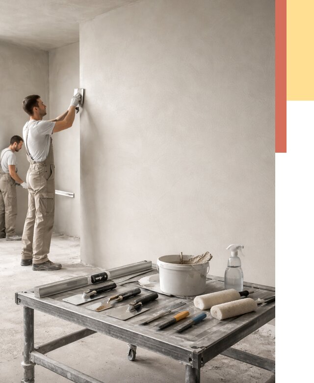 Штукатурка стен под покраску в Бердске от 4685 руб./м² — качественно и недорого | ОТДЕЛОЧНИК-Брд