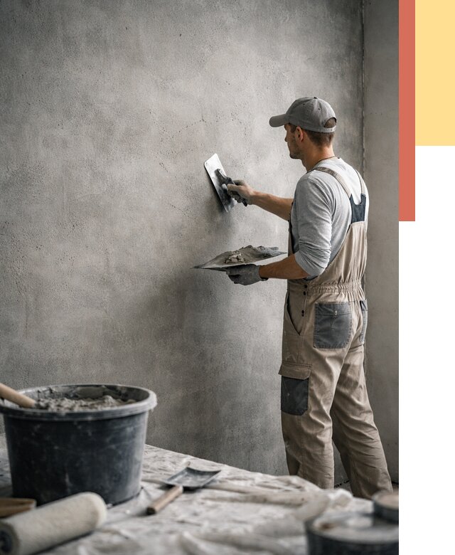 Декоративная штукатурка под бетон в Бердске от 2603 руб./м² — нанесение под ключ | ОТДЕЛОЧНИК-Брд