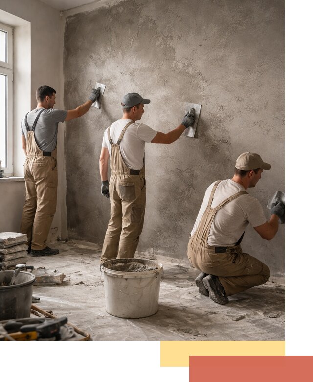 Декоративная штукатурка под бетон в Бердске для стен и потолков