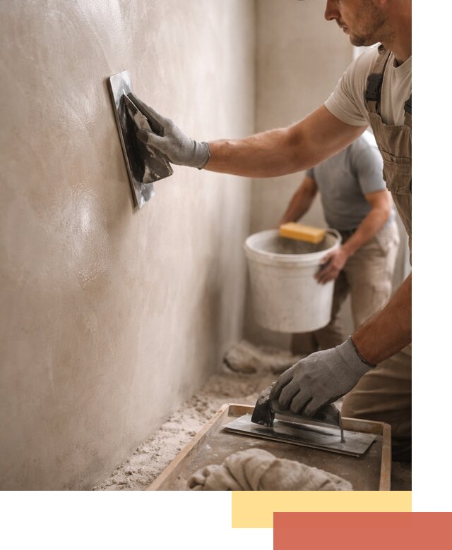 Нанесение марокканской штукатурки таделакт в Бердске