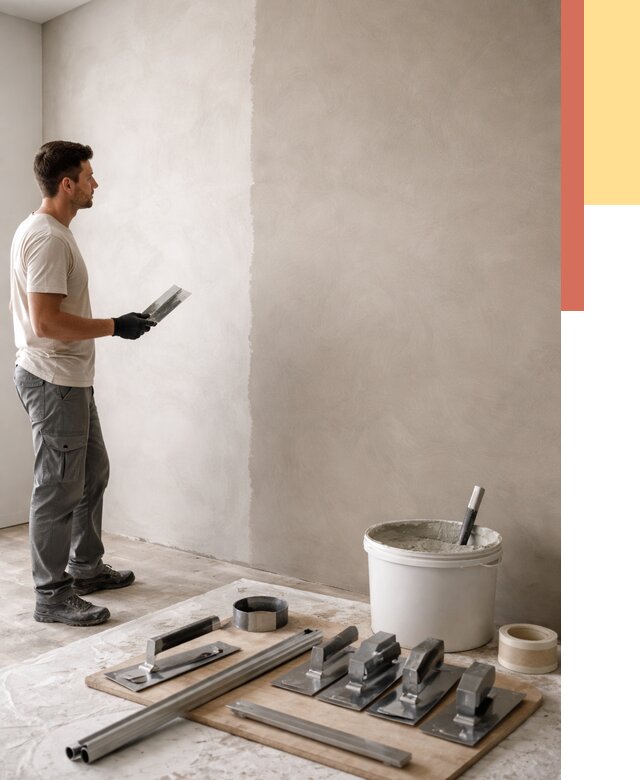 Нанесение микроцемента на стены в Бердске от 3332 руб./м2 под ключ | ОТДЕЛОЧНИК-Брд