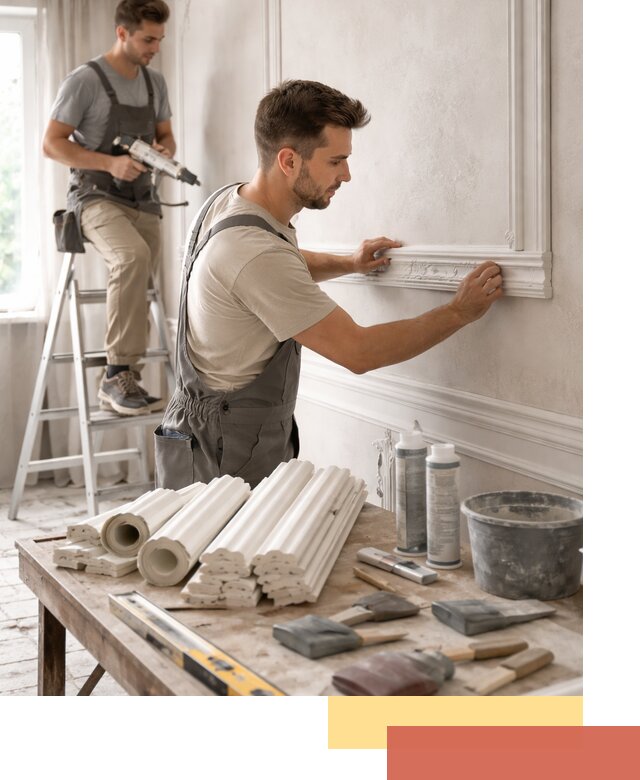 Монтаж лепнины на стены в Бердске профессионально и качественно