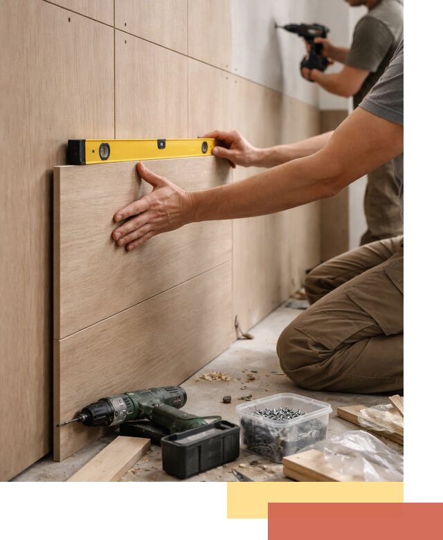 Профессиональный монтаж МДФ панелей на стены в Бердске