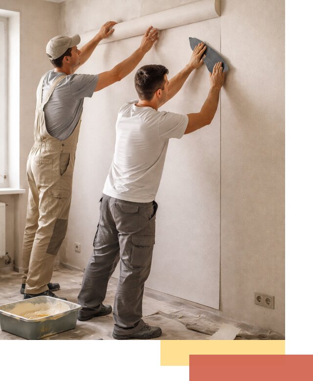 Поклейка виниловых обоев в Бердске профессионально и качественно