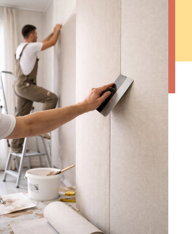 Поклейка текстильных обоев в Бердске от 4685 руб. под ключ | ОТДЕЛОЧНИК-Брд