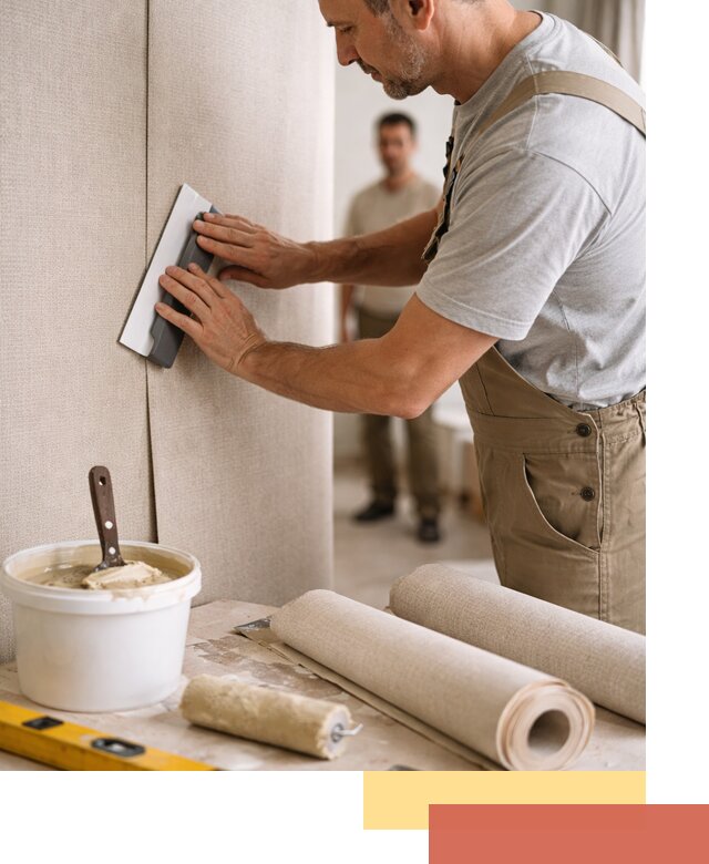 Поклейка текстильных обоев в Бердске профессионально и аккуратно