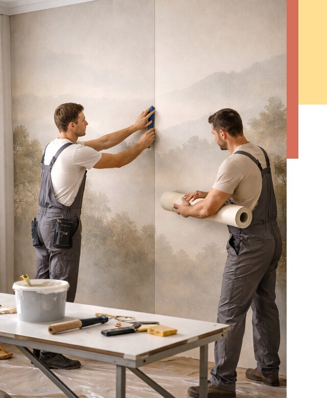 Поклейка фотообоев в Бердске от 8850 руб/м² — быстро и недорого | ОТДЕЛОЧНИК-Брд