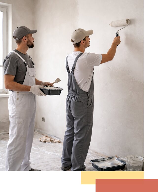 Покраска стен водоэмульсионной краской в Бердске