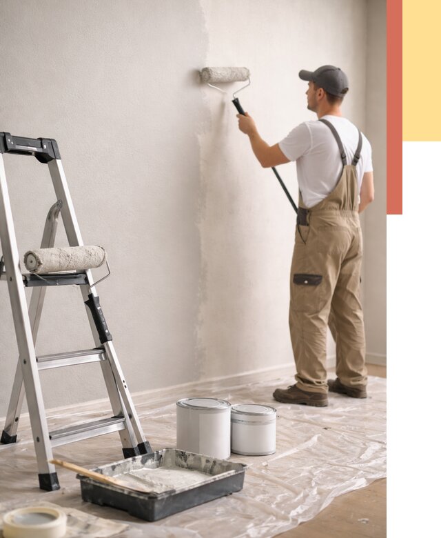 Покраска стен латексной краской в Бердске от 4685 руб. за м2 | ОТДЕЛОЧНИК-Брд