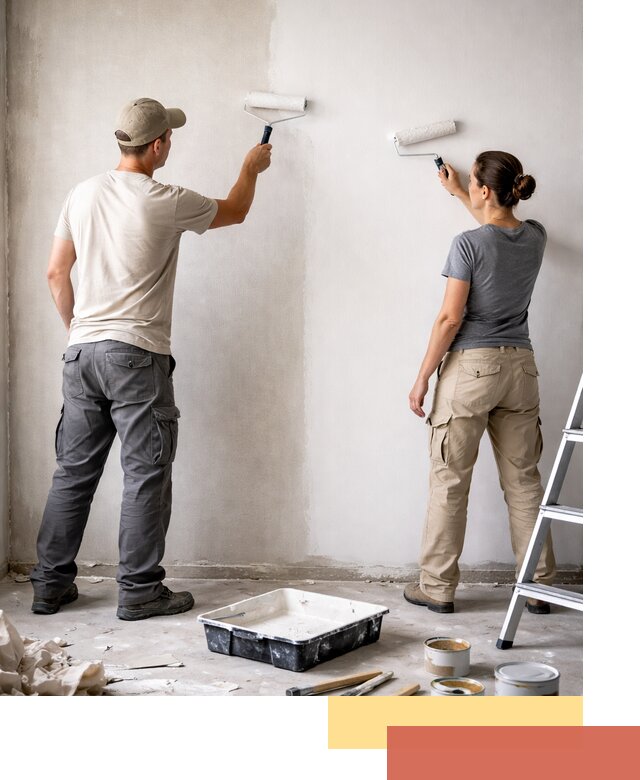 Окраска стен по стеклохолсту в Бердске качественно и долговечно