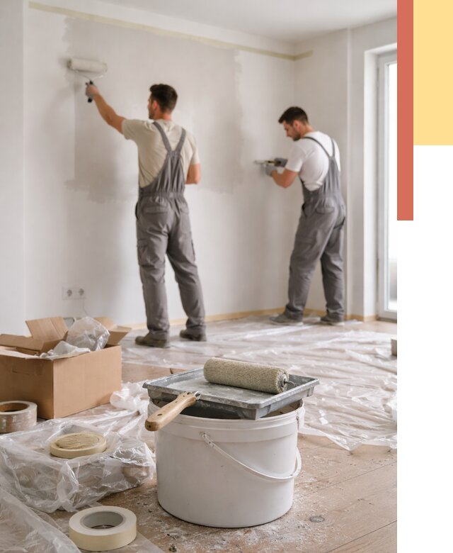 Покраска стен в квартире в Бердске от 2603 руб/м2 — быстро и недорого | ОТДЕЛОЧНИК-Брд