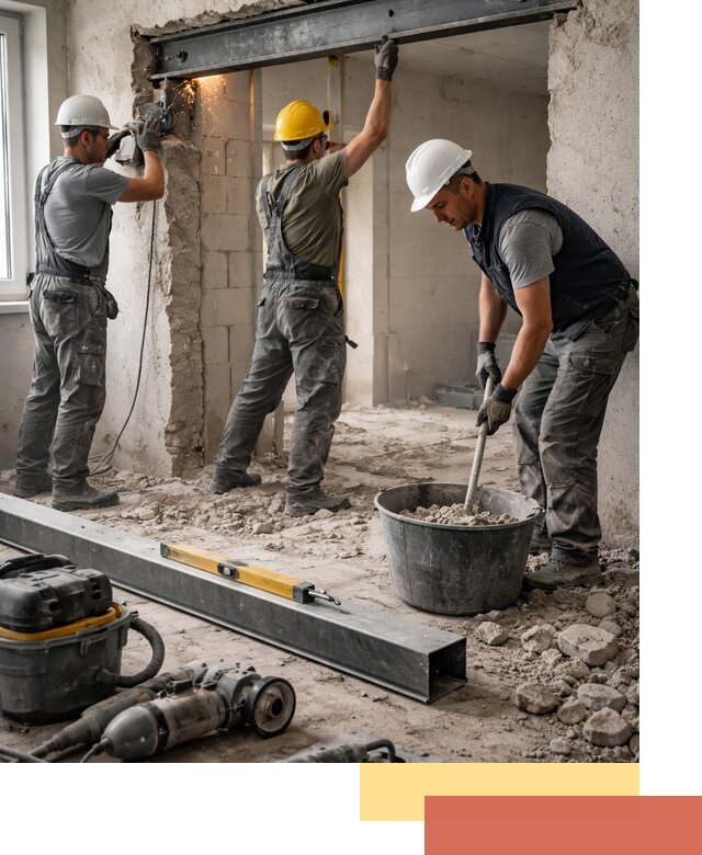 Создание проемов в стенах и несущих конструкциях в Бердске