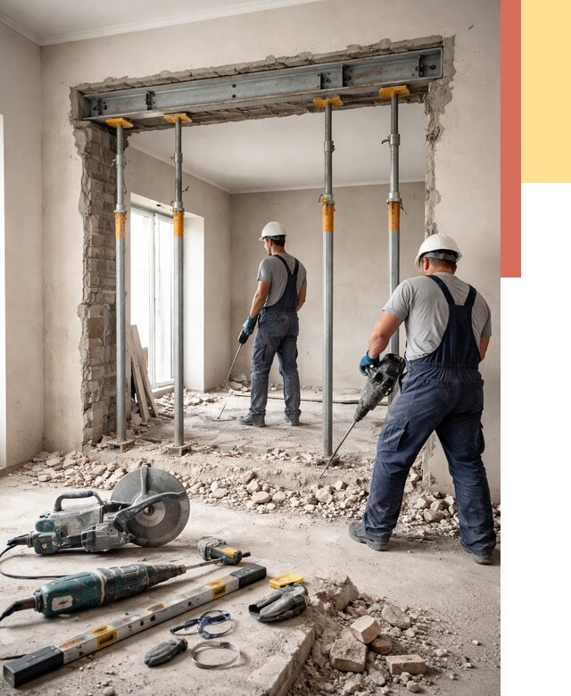 Прорезка проема в стене в Бердске от 4685 руб. — быстро и недорого | ОТДЕЛОЧНИК-Брд