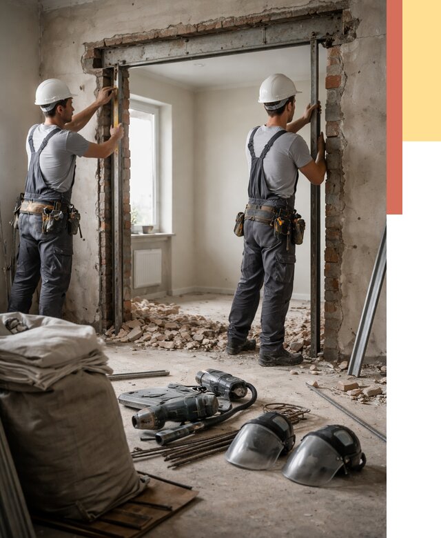 Расширение дверного проема в Бердске от 13015 руб. под ключ | ОТДЕЛОЧНИК-Брд