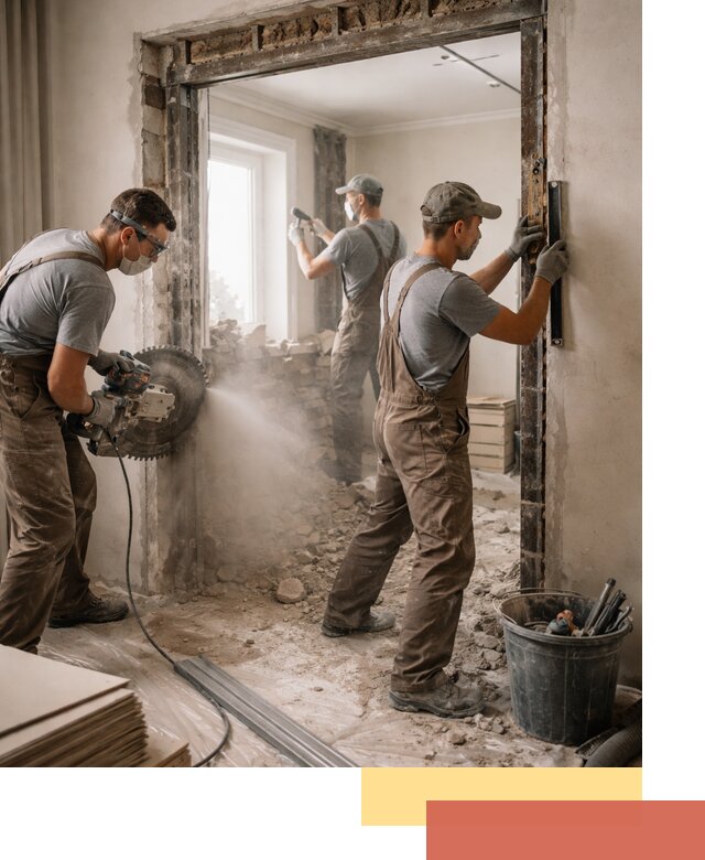 Расширение дверного проема под установку новой двери в Бердске