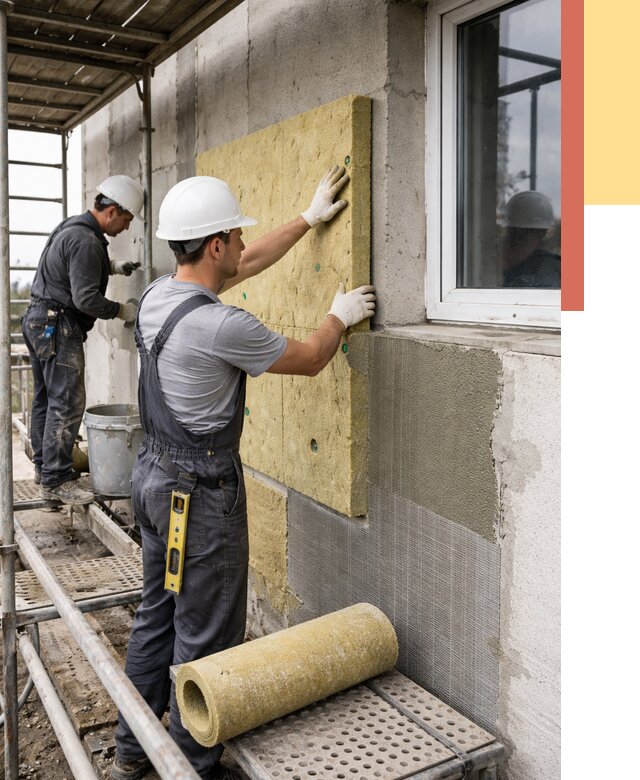 Утепление стен в Бердске от 4477 руб. под ключ — быстро и недорого | ОТДЕЛОЧНИК-Брд