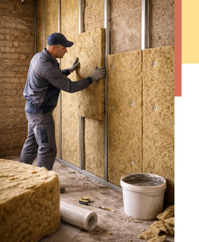 Утепление стен минватой в Бердске от 1406 руб./м2 — недорого и быстро | ОТДЕЛОЧНИК-Брд