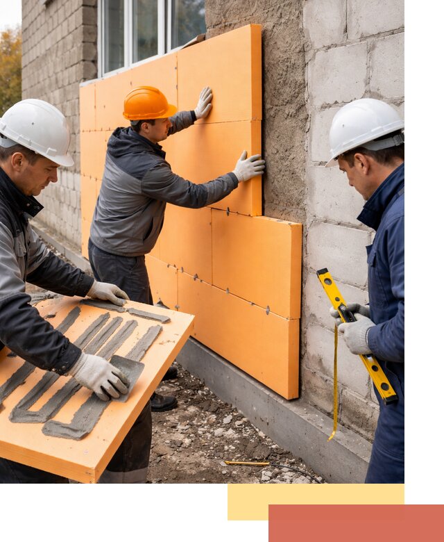 Утепление фасада пеноплексом под ключ в Бердске