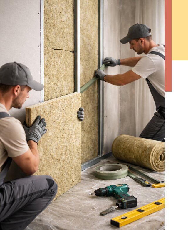 Шумоизоляция стен в Бердске под ключ от 1926 руб. | ОТДЕЛОЧНИК-Брд