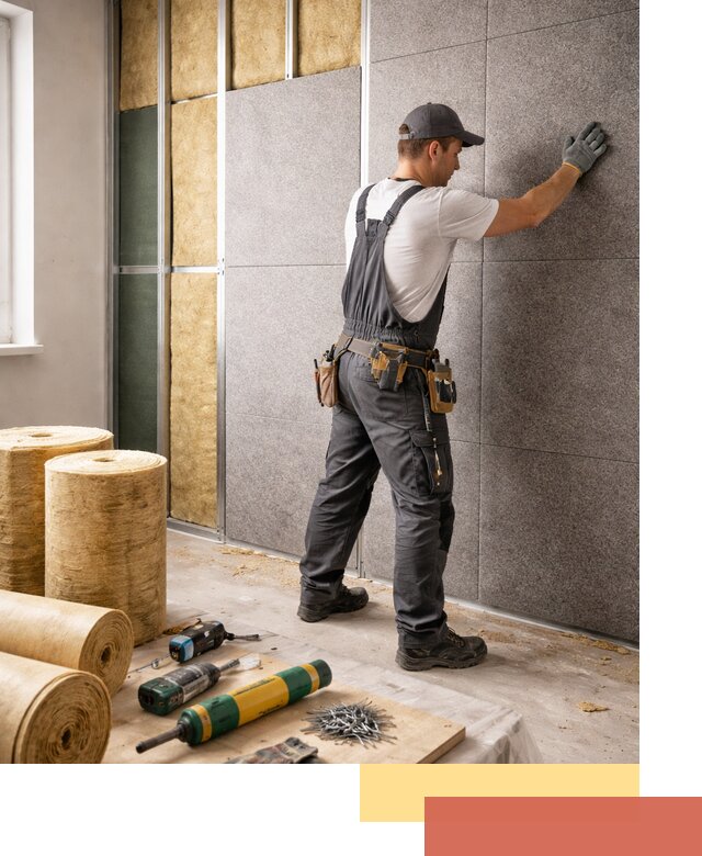 Профессиональная шумоизоляция стен в Бердске для квартиры и офиса