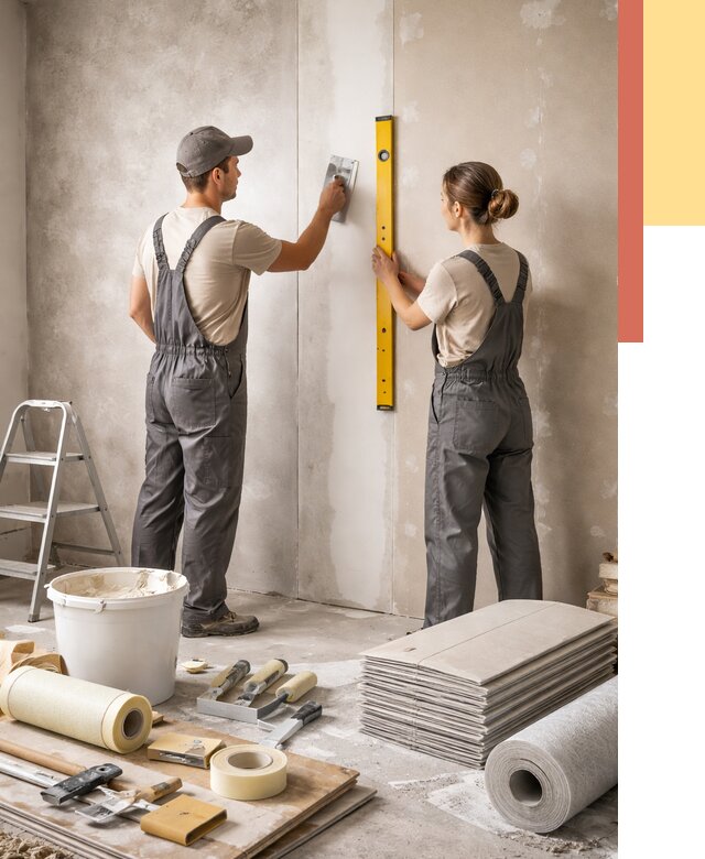 Отделка стен в Бердске от 1562 руб/м² — недорого, быстро, под ключ | ОТДЕЛОЧНИК-Брд