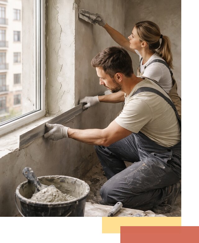 Штукатурка откосов дверей и окон профессионально в Бердске