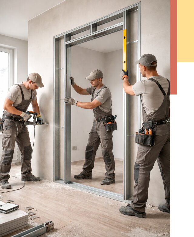 Устройство дверного проема в перегородке в Бердске от 4685 руб. под ключ | ОТДЕЛОЧНИК-Брд