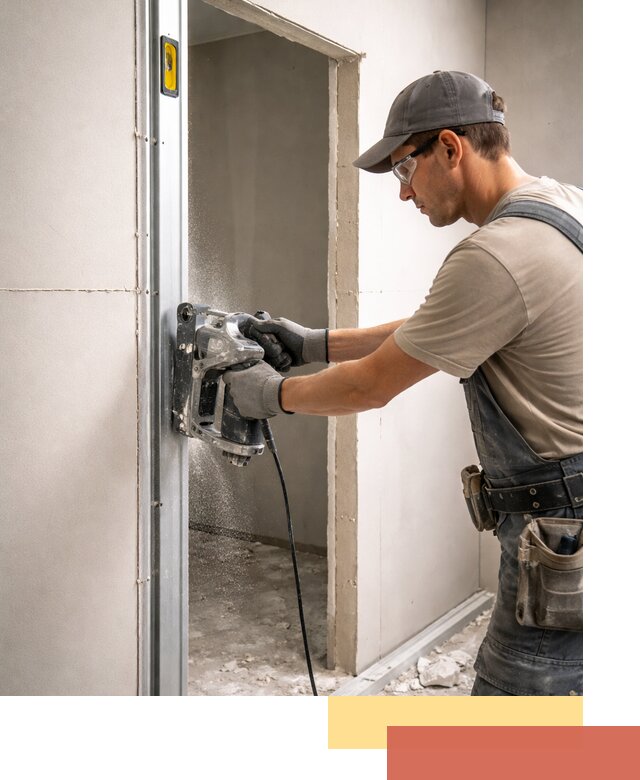 Устройство дверного проема в перегородке в Бердске