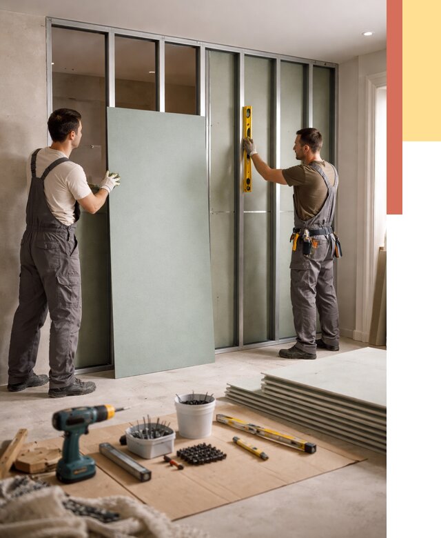 Перегородка из влагостойкого гипсокартона в Бердске от 4998 руб. — монтаж под ключ | ОТДЕЛОЧНИК-Брд