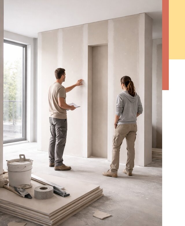 Зонирующая перегородка из гипсокартона в Бердске от 2915 руб. под ключ | ОТДЕЛОЧНИК-Брд