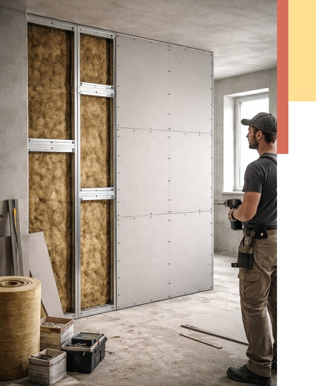 Усиленная перегородка под навеску в Бердске от 13327 руб. — монтаж под ключ | ОТДЕЛОЧНИК-Брд