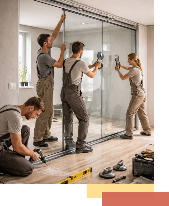 Изготовление стеклянных перегородок на заказ в Бердске