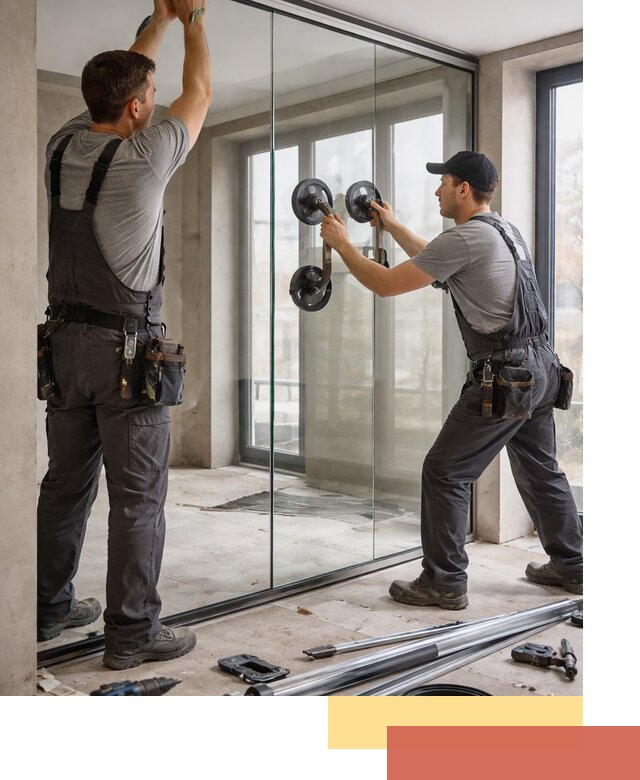 Цельностеклянные перегородки под ключ в Бердске