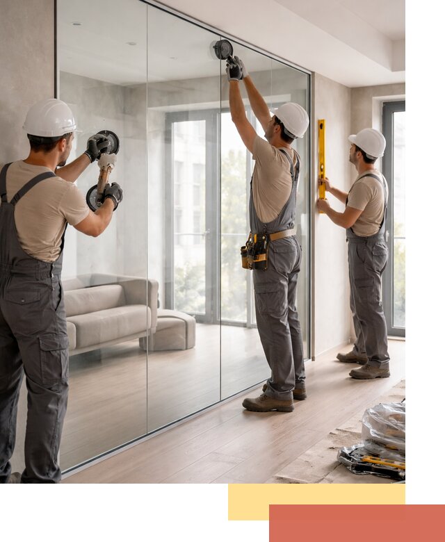 Перегородки из закаленного стекла в Бердске для офисов и квартир