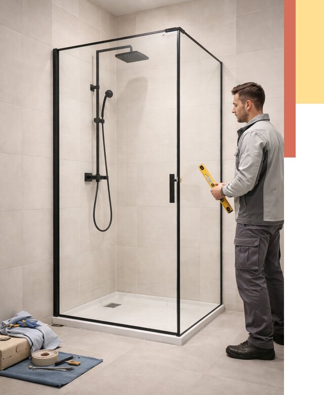 Стеклянные перегородки для душа в Бердске от 13015 руб. | Монтаж под ключ — ОТДЕЛОЧНИК-Брд