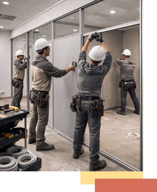 Мобильные офисные перегородки под ключ в Бердске